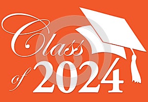 class of 2024 Orange Background