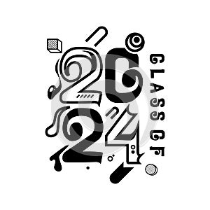 Class of 2024 typography design art