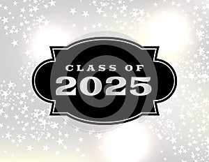 Class of 2025 Graduation Emblem Illustration