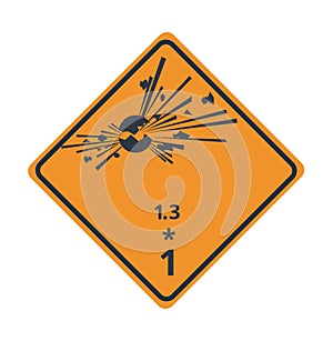 Class 1 Explosives Symbol, Division 1.3