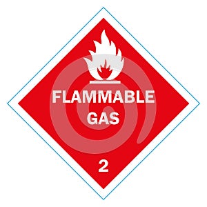 Class 2 flammable gas symbol. Vector illustration.