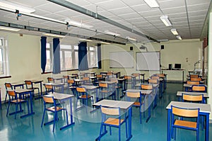 Class in a French high school, france