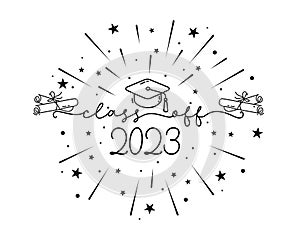 CLASS OF 2023. Graduation logo.