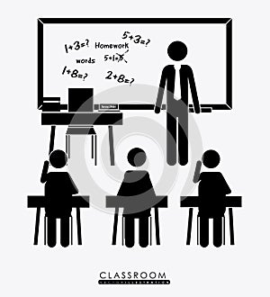 Class room, desing, vector illustration.