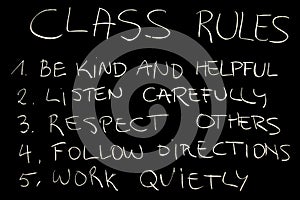 Class rules photo