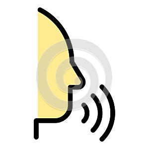 Class speech icon vector flat