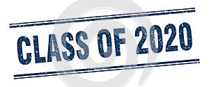 class of 2020 stamp. class of 2020 square grunge sign.