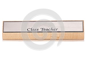 Class teacher desk name plate