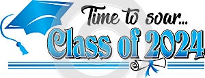 Class of 2024 Time to Soar Banner Blue photo