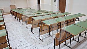 class university desks large education study empty students