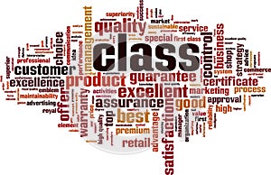 Class word cloud concept