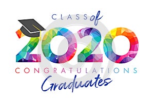 Class of 2020 year graduation banner concept