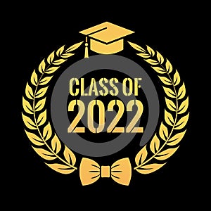 Class 2022 vector graduation sign