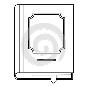 Classbook icon, outline style.