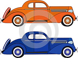 Classic 1930`s design car vector illustration