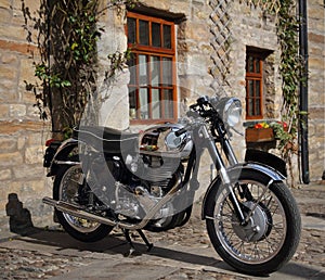 Classic 1950s British Motorcycle