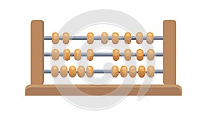 Classic Abacus Counting Beads Educational Mathematics Tool, vector design Generative AI