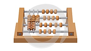 Classic abacus counting device mathematics education tool, vector design Generative AI