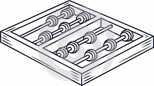 Classic Abacus Counting Tool Educational Device, vector design Generative AI