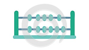 Classic Abacus Icon for Math, Education Calculation, vector design Generative AI