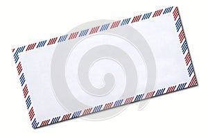 Classic air mail envelope isolated