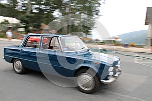 Classic alfa sedan fast on the move