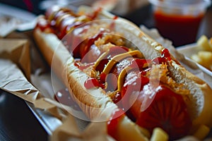 Classic All-American Hot Dog Delight.