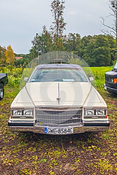 Classic American car Cadillac front view car show