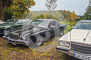 Classic American car Cadillac front view car show