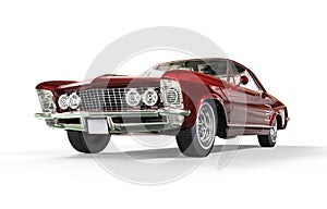 Classic American Car Red Metallic