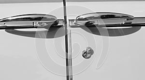 Classic american car suicide door handles