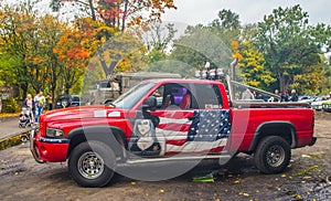 Classic American car van truck painted