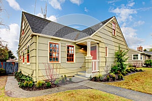 Classic american house with colomn porch