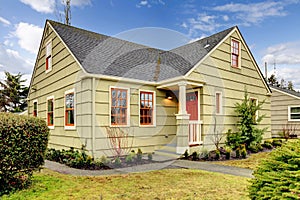 Classic american house with colomn porch