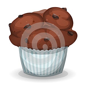 Classic American Muffin With Chocolate Chips