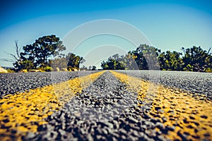 Classic american southwest road during a road trip