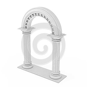 Classic Ancient Greek Column Arc. 3d Rendering