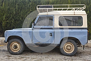 Classic antique all wheel drive vehicle. Off road transport