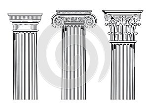 Classic architectural columns photo