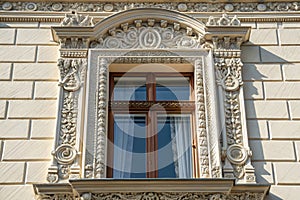 Classic architectural window and door facade