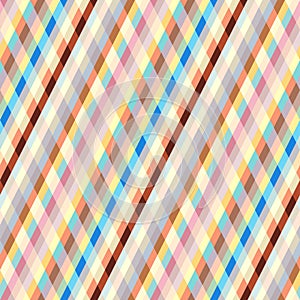 Classic argyle seamless pattern background. Vector image. Plaid patchwork style. Diagonal lines pattern.