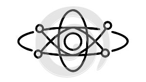Classic Atom Model Structure Vector. Science, Chemistry, and Innovation, vector design Generative AI