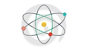 Classic Atom Structure Icon, Science and Technology Vector Art vector design Generative AI
