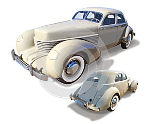 Classic Automobile, Cord- isolated