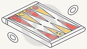 Classic Backgammon Board Game, Strategy and Fun, vector design Generative AI