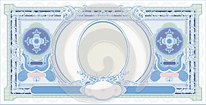 Classic banknote mockup vector