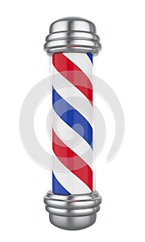 Classic Barber Shop Pole Isolated