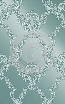 Classic Baroque pattern background Vector. Rich imperial intricate ornament photo