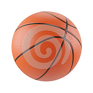 Classic basketball ball isolated on white background