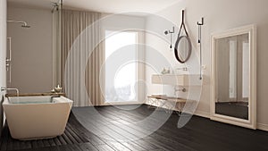 Classic bathroom, modern minimalistic interior design